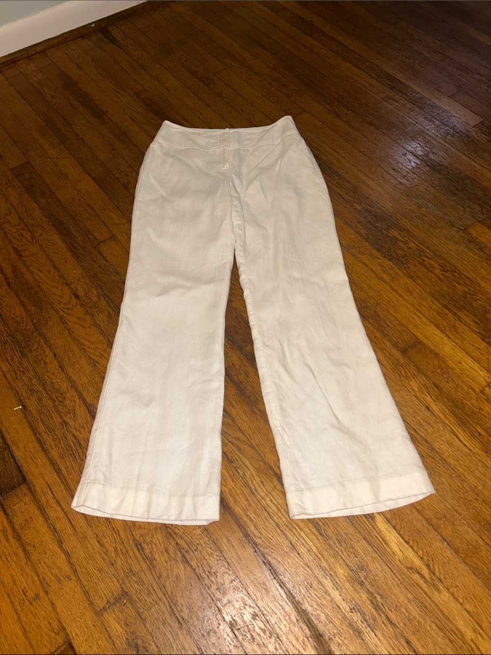 Worthington white Wide-Leg Linen Blend Pants